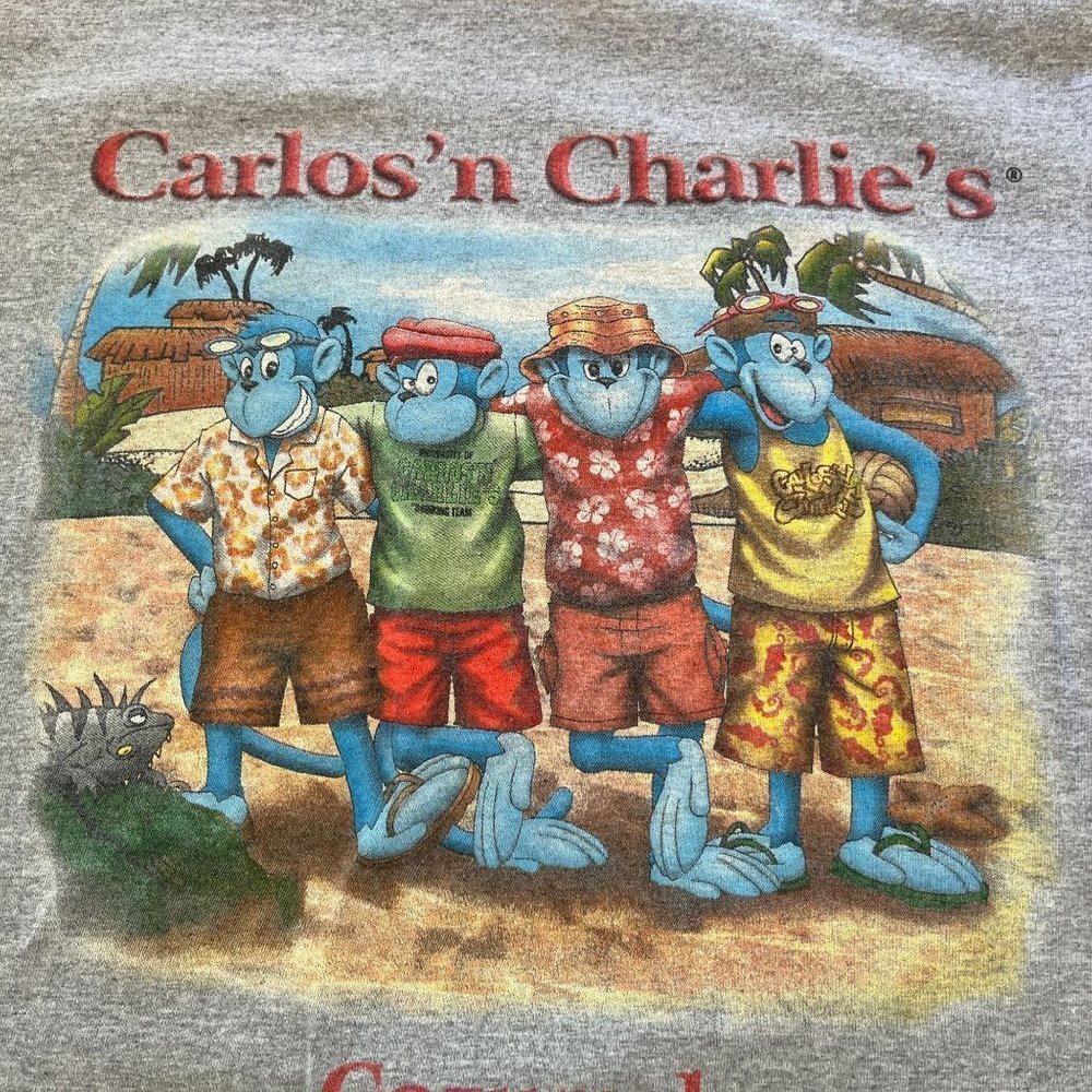 VINTAGE Senior Frogs Shirt Adult L‎ Carlos n Charlies Beach Graphic TShir…